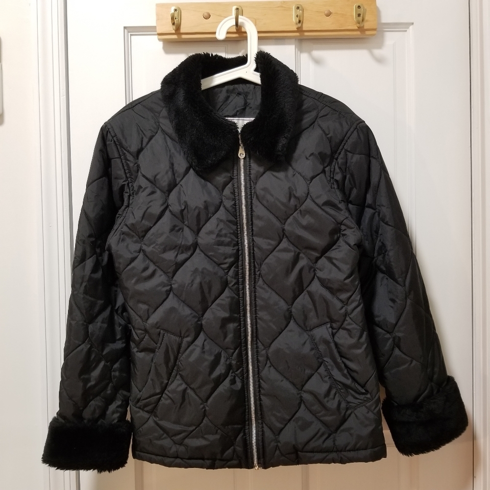 ♠ Rainbow West Jacket with Faux Fur Women's Size M